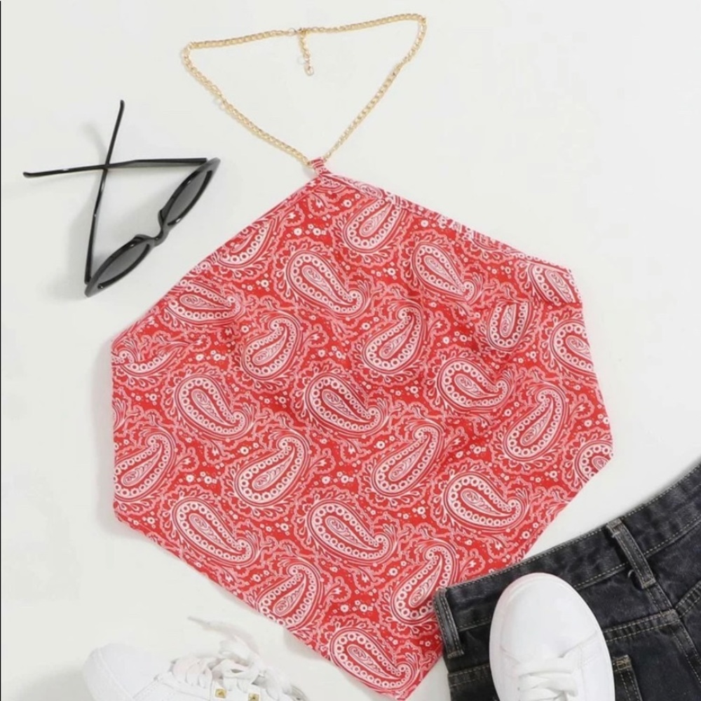 Red Bandana Top